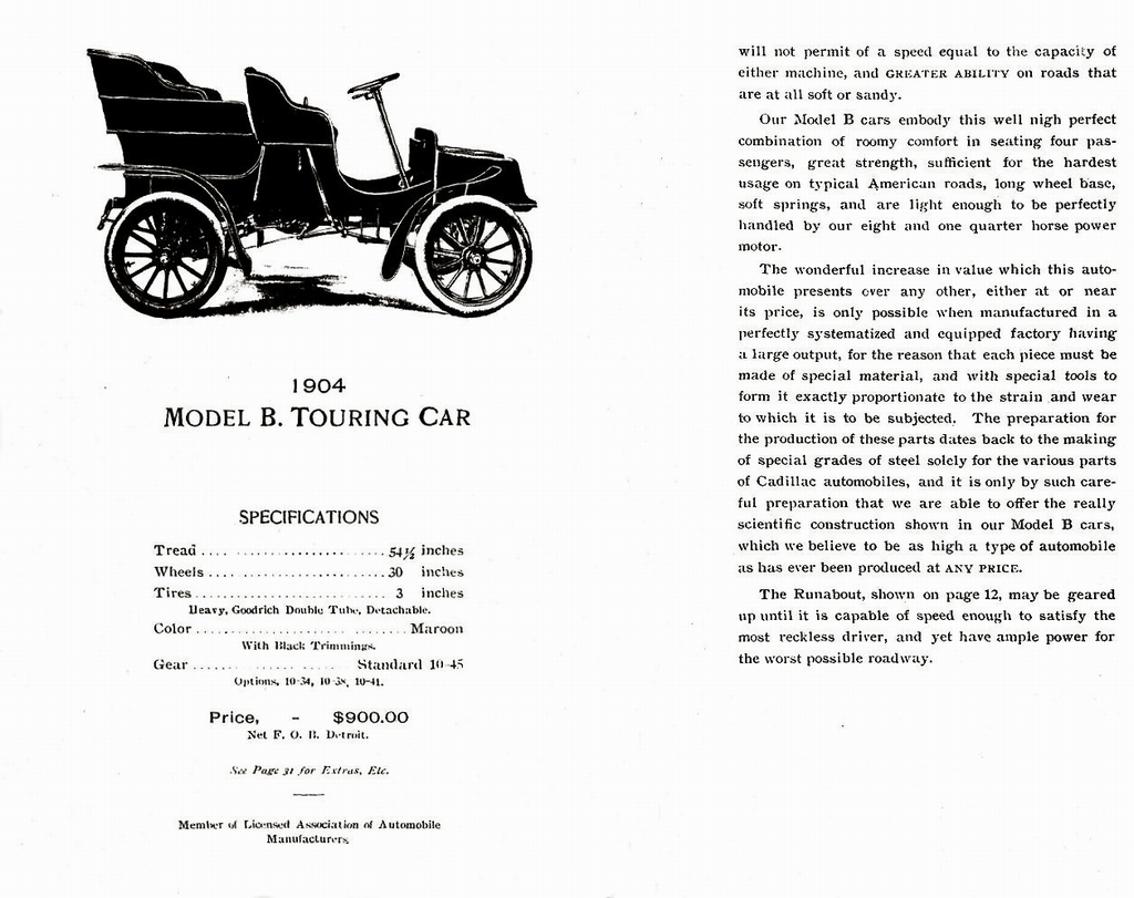 1904 Cadillac Catalogue Page 3
